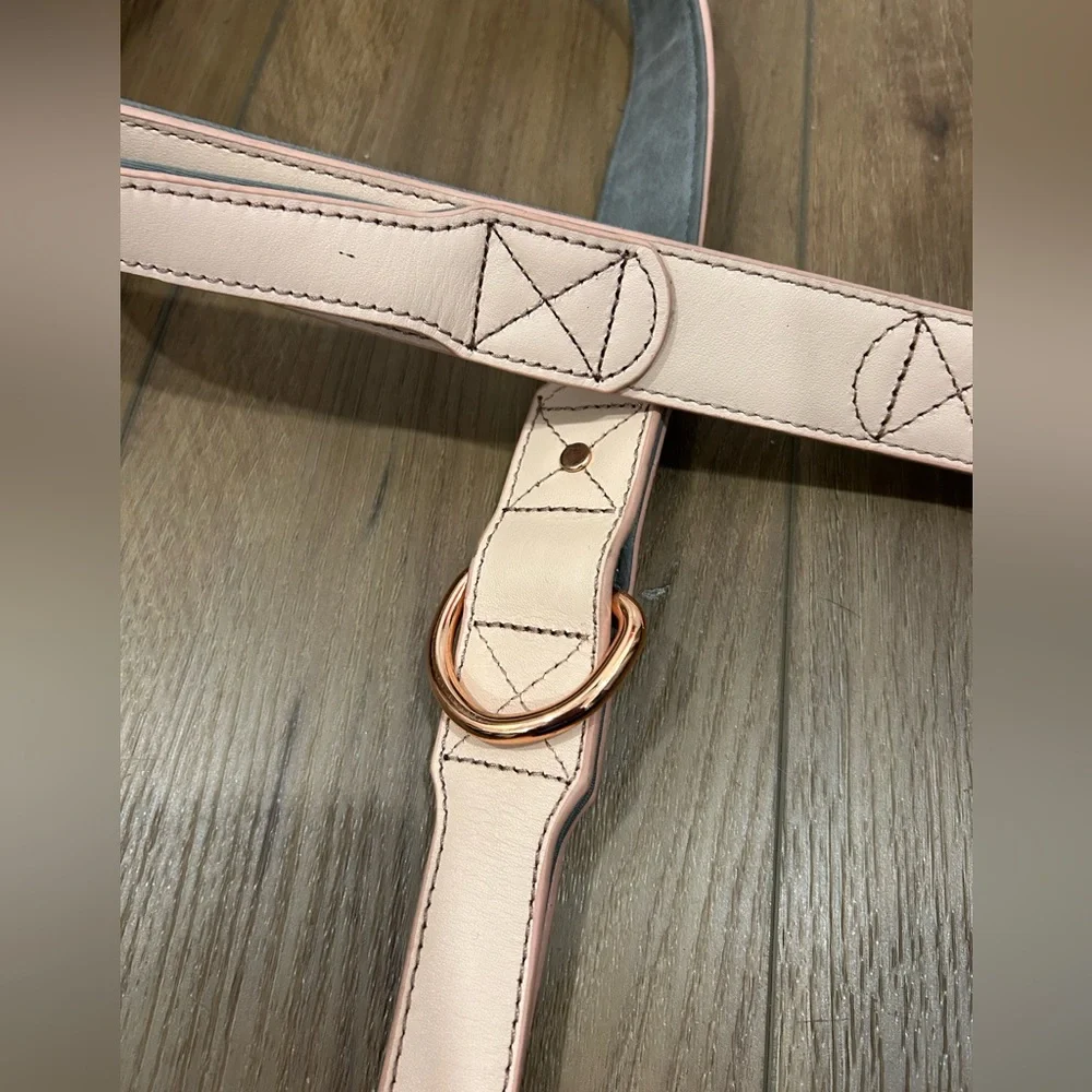 Pink XL heavy duty leather dog leash with handle 🌹 - Picture 3 of 5